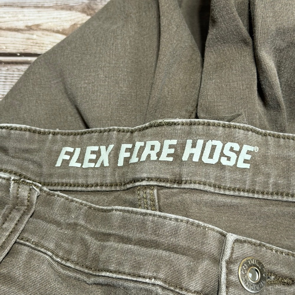 Duluth Trading‎ Co Flex Fire Hose Pants Brown Mens 40x30 Actual Cargo Utility - Picture 5 of 8